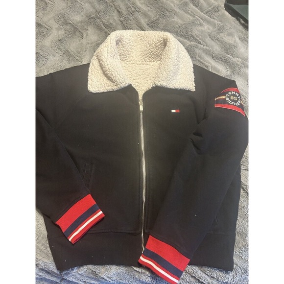 Vintage Tommy Hilfiger Flag Logo Reversible Fleece Jacket - Picture 1 of 9